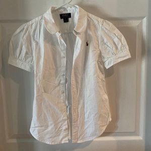 Short sleeved white blouse